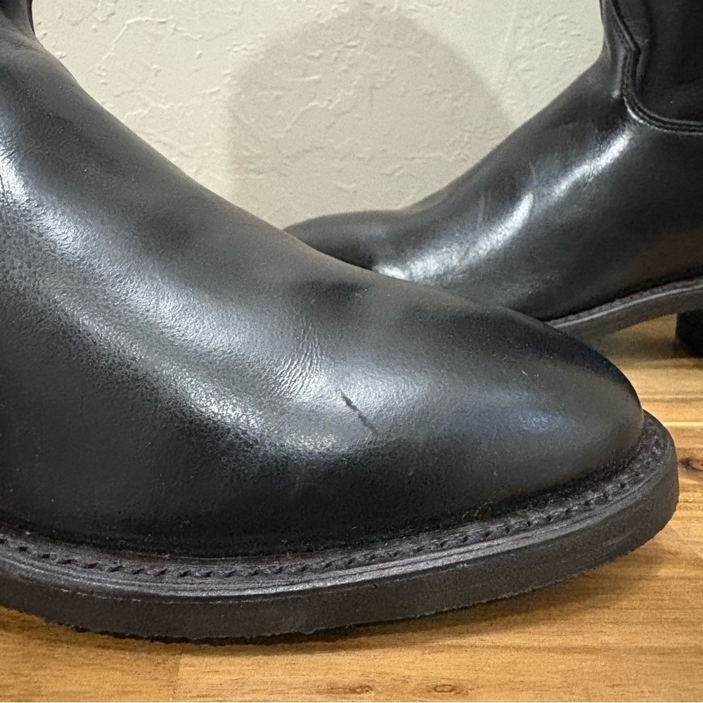 Vintage NWT Justin Boots 3040 Black Roper Boots Men’s 9D USA NOS w/Box - Picture 11 of 15